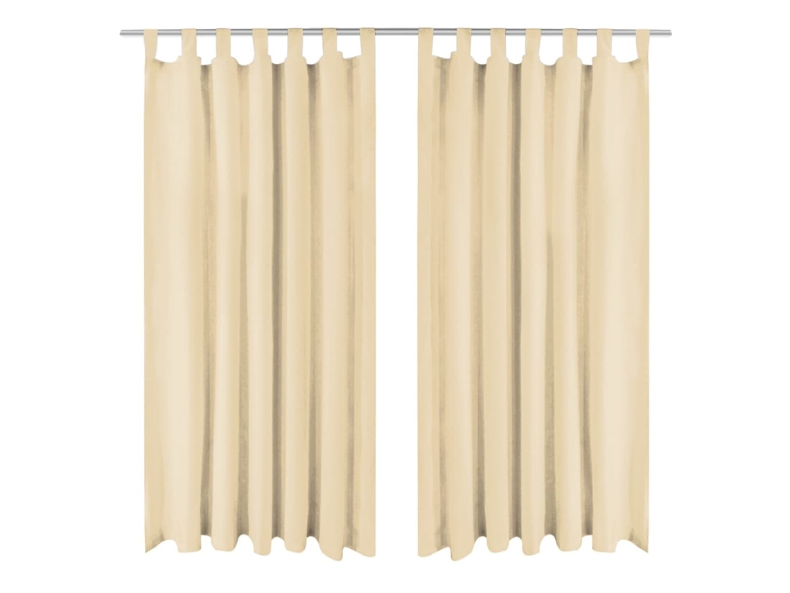 Curtain, Curtains Vidaxl Bege Tecido (225 Cm)
