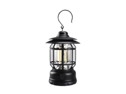 Lanterna Portátil de Campismo Vintage Recarregável, com Regulação Contínua, Resistente À Água Ipx4 e Pega Metálica, Ideal para Exterior STELASPLEN