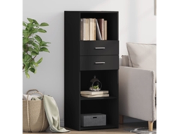 Armario alto 45x42,5x124 cm Derivados de madera Negro
