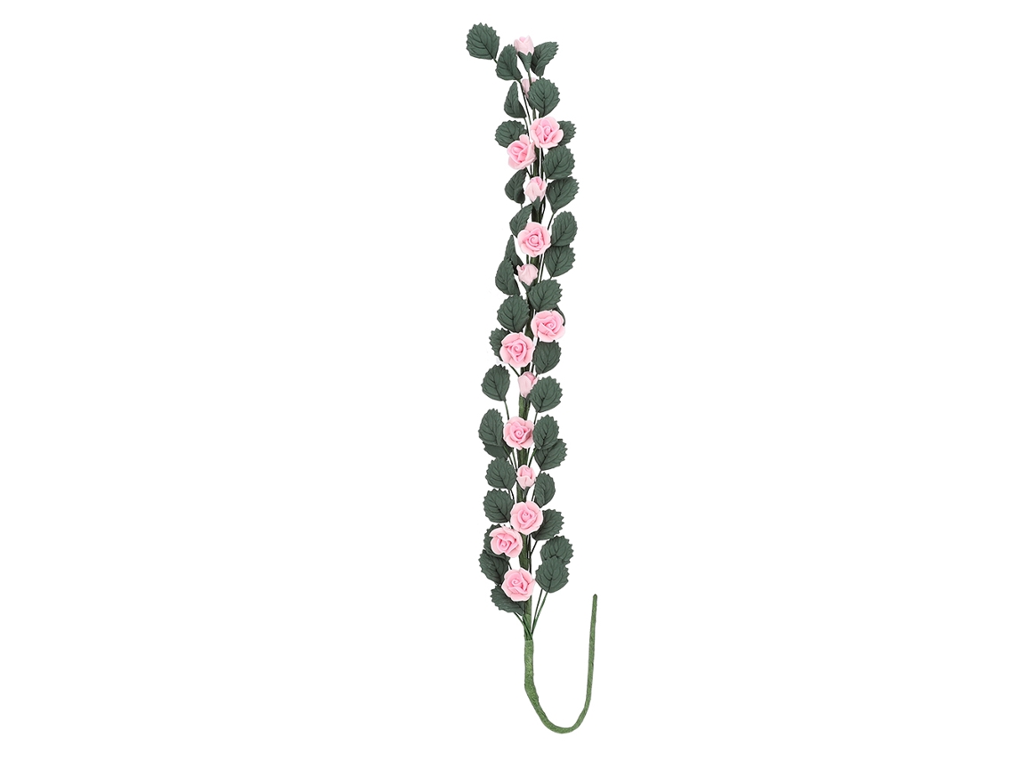 Mali corda de Rosa Decorativa Longa Jardim Casa Boneca 1:12 Mini Bouquet Acessório