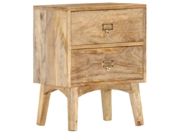 Vidaxl Mesa De Cabeceira 40x35x55 Cm Madeira De Mangueira Maciça
