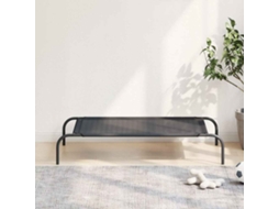 Vidaxl Cama Elevada Preto L Textilene