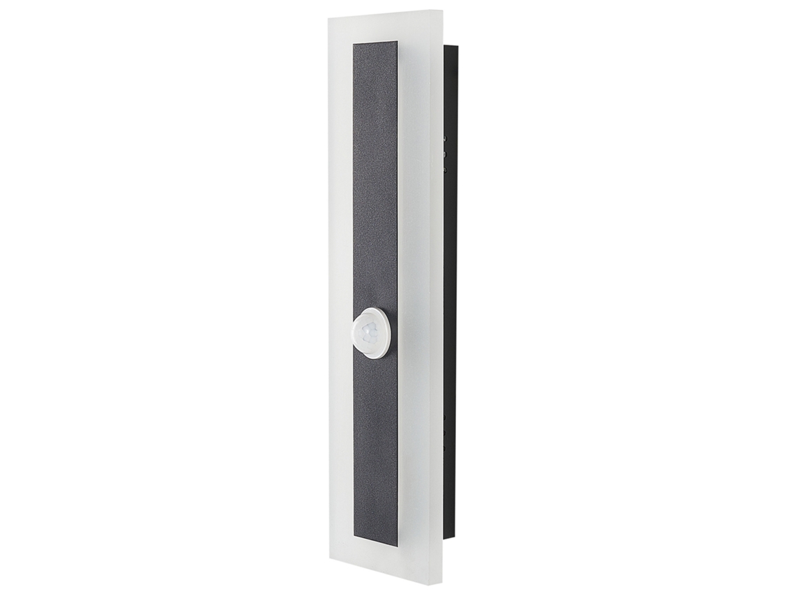 Candeeiro De Parede Led Para Exterior Savane Com Sensor De Movimento Preto