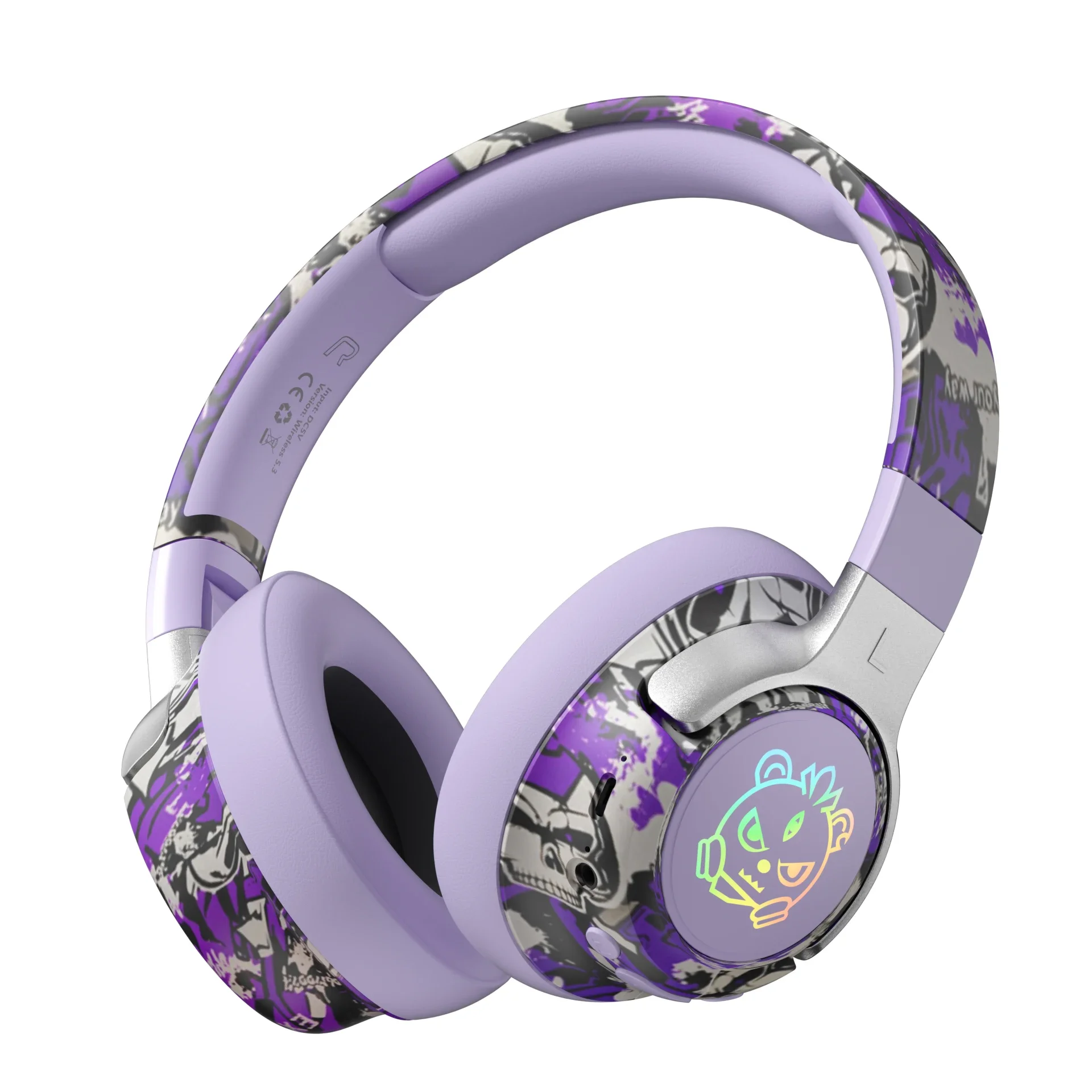 Fones De Ouvido Bluetooth (roxos), Com Cancelamento De Ruído, Supra-auriculares, Áudio E Bateria Com Duração De Até 15 Horas.