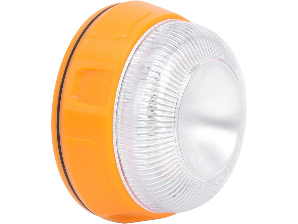 Farol Portátil Amarelo De Alto Brilho Com 8 Leds Em Abs Para Uso Sinalização E Emergências Estradas Estacionamentos
