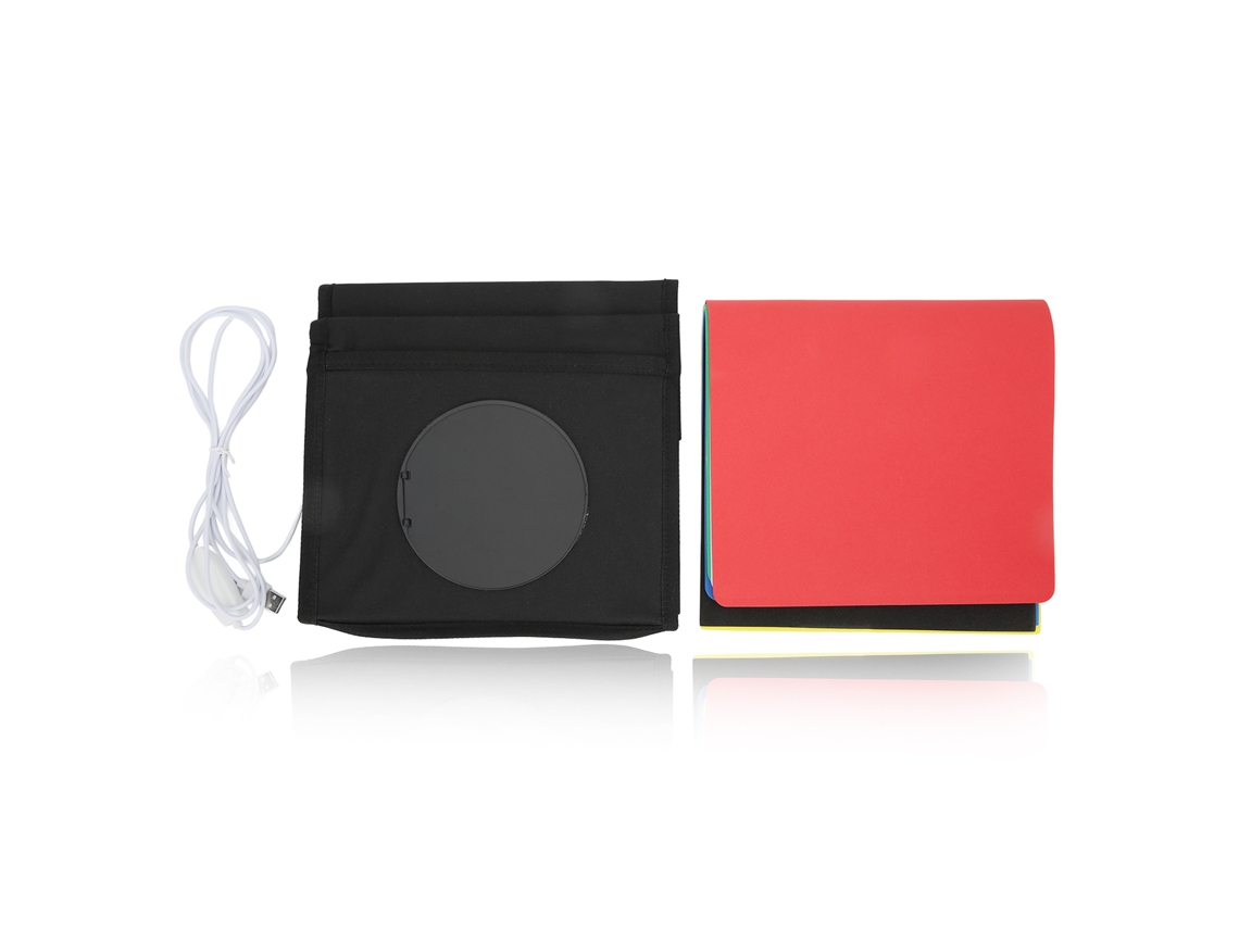 Caja De Luz Led Para Cámara Toldo De Fotografía Estudio Ajustable Con 6 Fondos Para Joyería 25cm/9.8in