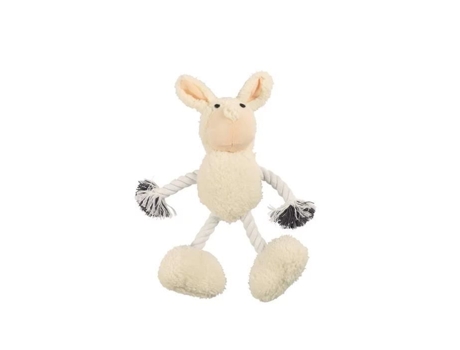 Brinquedo De Pelúcia Coelho Sonoro Para Cachorro Ecru 25x30 Cm Love Story