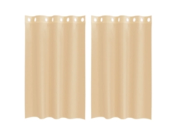 Voile Curtain, Voile Curtains Vidaxl Marrom Tecido (140 X 175 Cm)