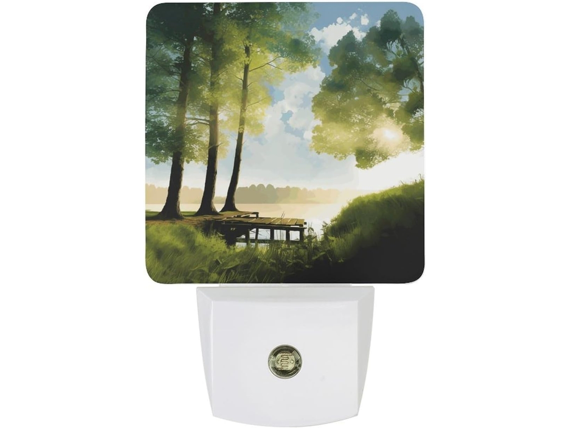 Luz Noturna Led Tomada com Design Árvore, Sensor Crepuscular, Corredores, Quartos e Banheiros Ideais