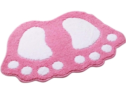 Tapete Antiderrapante Para Casa De Banho 48x67cm Rosa