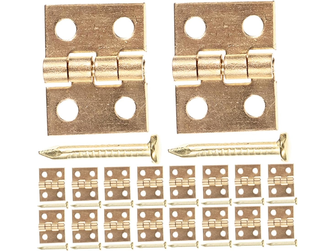 Conjunto De 50 Mini Latão Maciço Com Para Caixas Joias E Armários