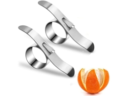 Descascador De Laranja, Pacote Com 4 Unidades De 2 Descascadores Laranja Em Aço Inoxidável