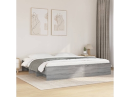 Estrutura De Cama Sem Colchão 180x200 Cm Sonoma Cinzento