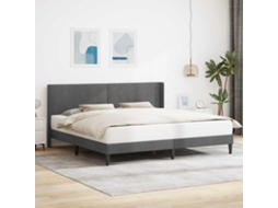 Vidaxl Estrutura Da Cama Cinzento-escuro 200 X 200 Cm Veludo