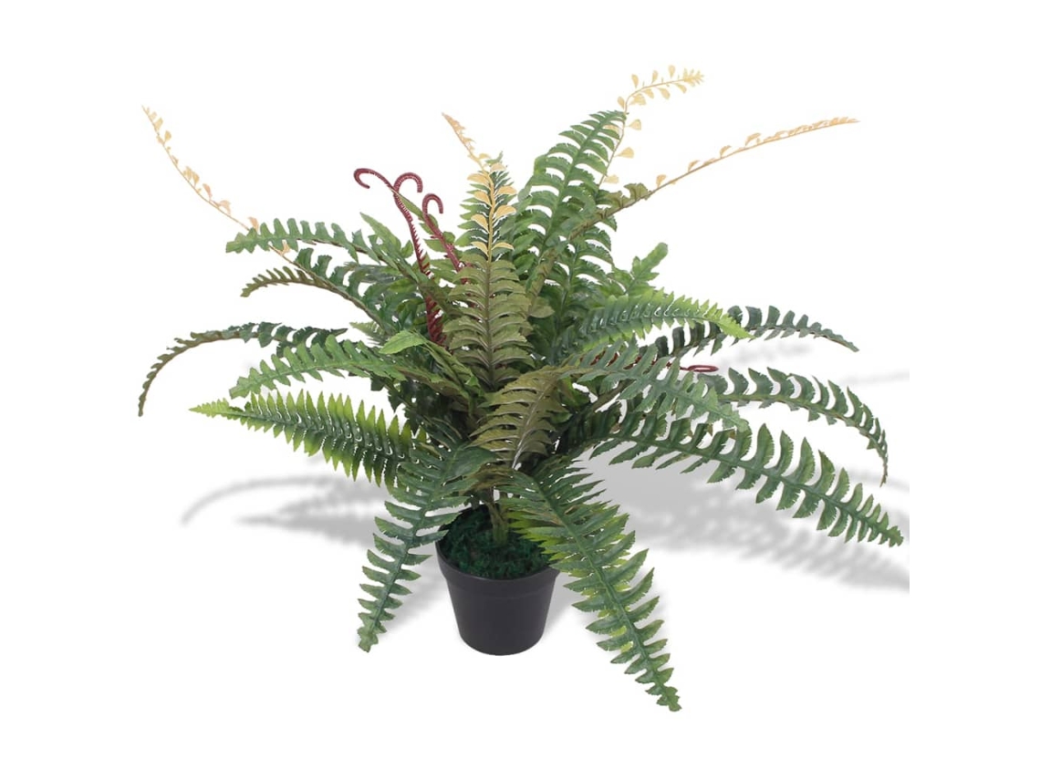 Vidaxl Planta Feto Artificial Com Vaso 60 Cm Verde