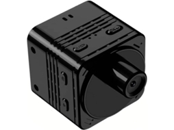 Mini câmera espiã portátil oculta com visão noturna para ambientes externos (preta)