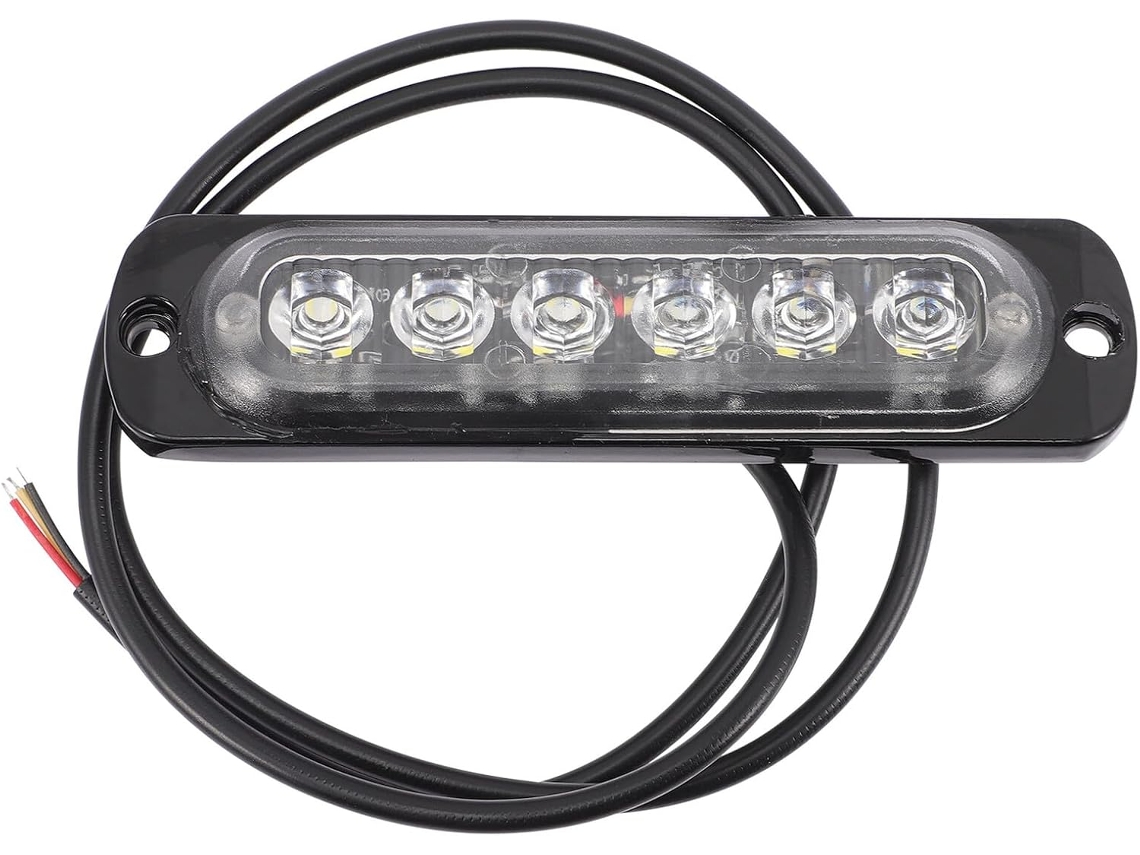 6 Luzes Estroboscópicas Led Ultrafinas De Alumínio Ipx4, 12v-24v Para Motocicletas E