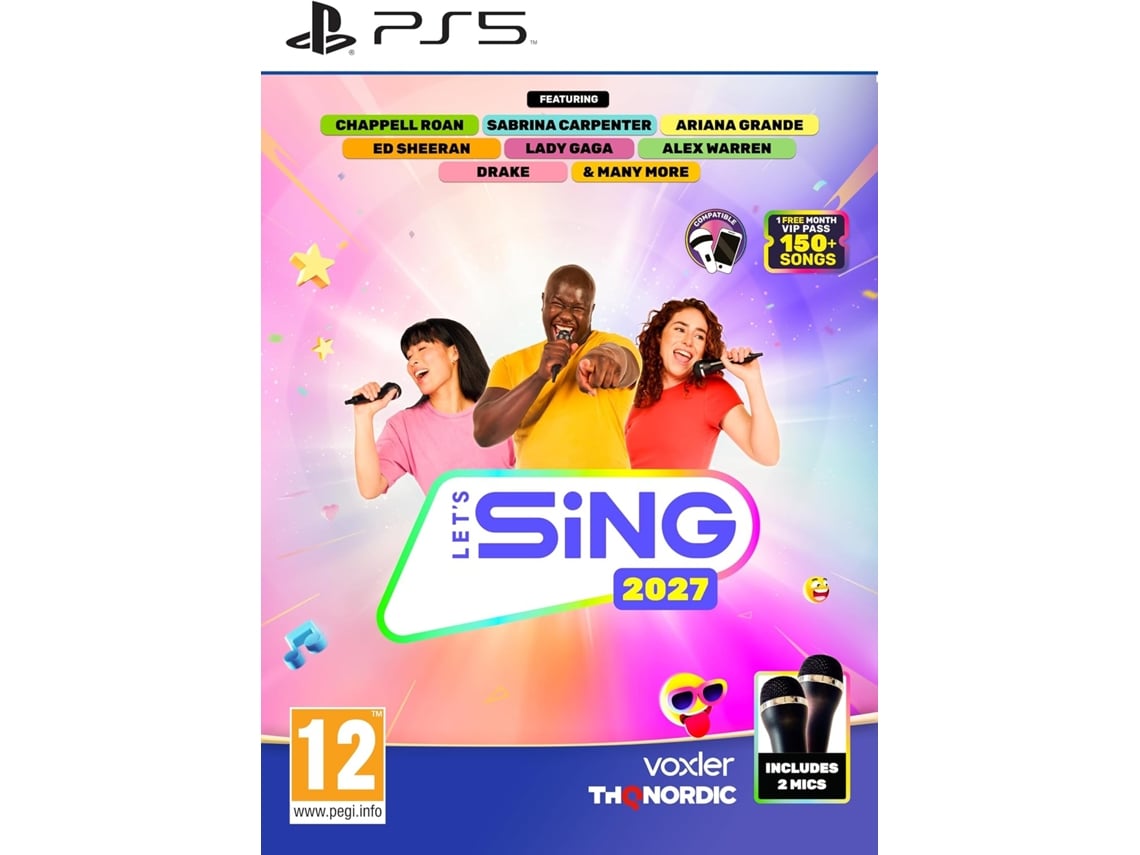 Pré-venda Jogo PS5 Lets Sing 2027 + 2 Microfones