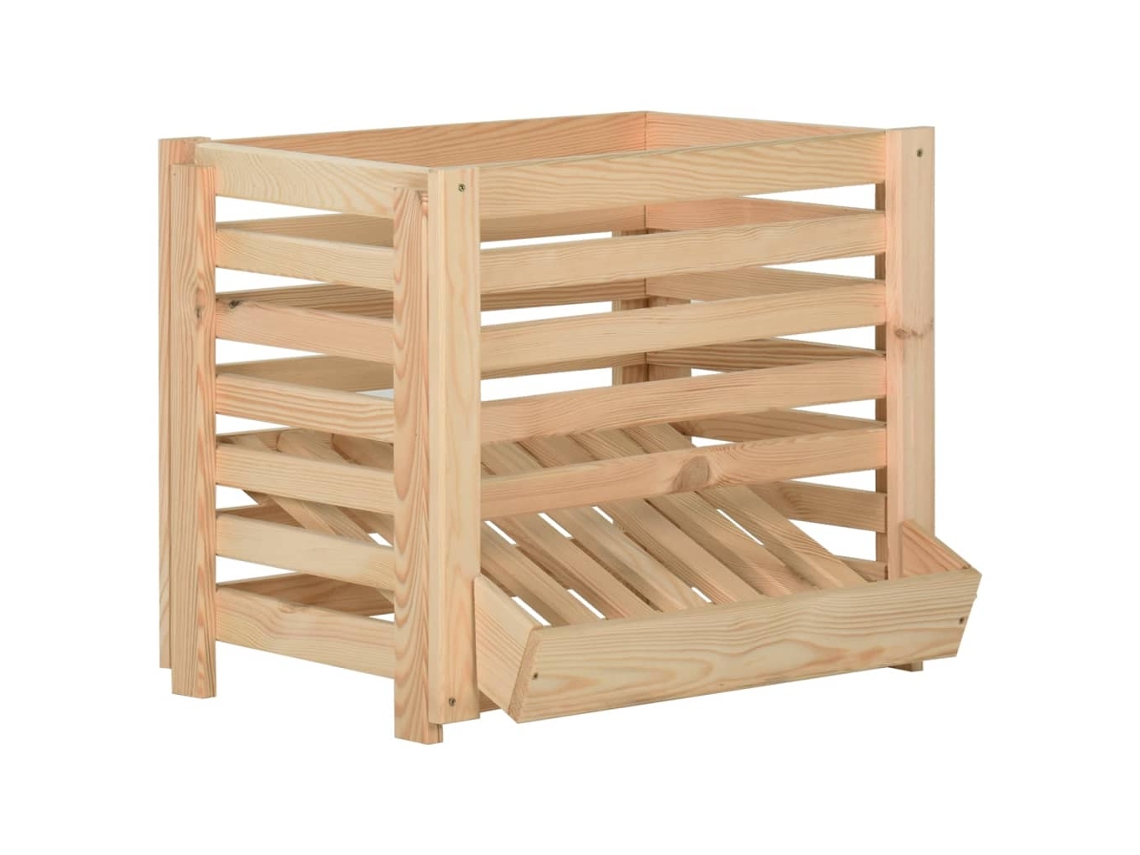 Potato Box, Potato Boxes Vidaxl Marrom Madeira De Pinho (60 X 40 X 50 Cm)