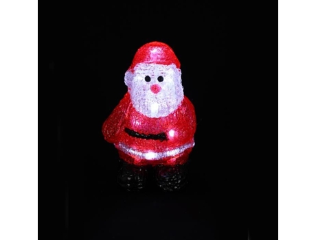 Papai Noel Luminoso 1001kdo Acrílico Branco Frio H 16 Cm Ip20/4.5v