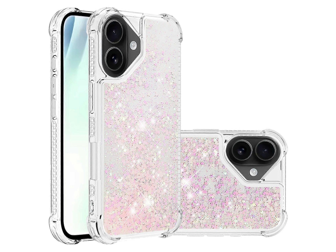 Capa De Tpu Compatível Com Iphone 17 Com Glitter E Areia Movediça, À Prova De Choque -lingling
