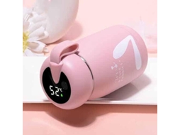 Garrafa de água Rebe-Termica Linjou em aço inoxidável com visor LED de temperatura, 320ml, rosa.