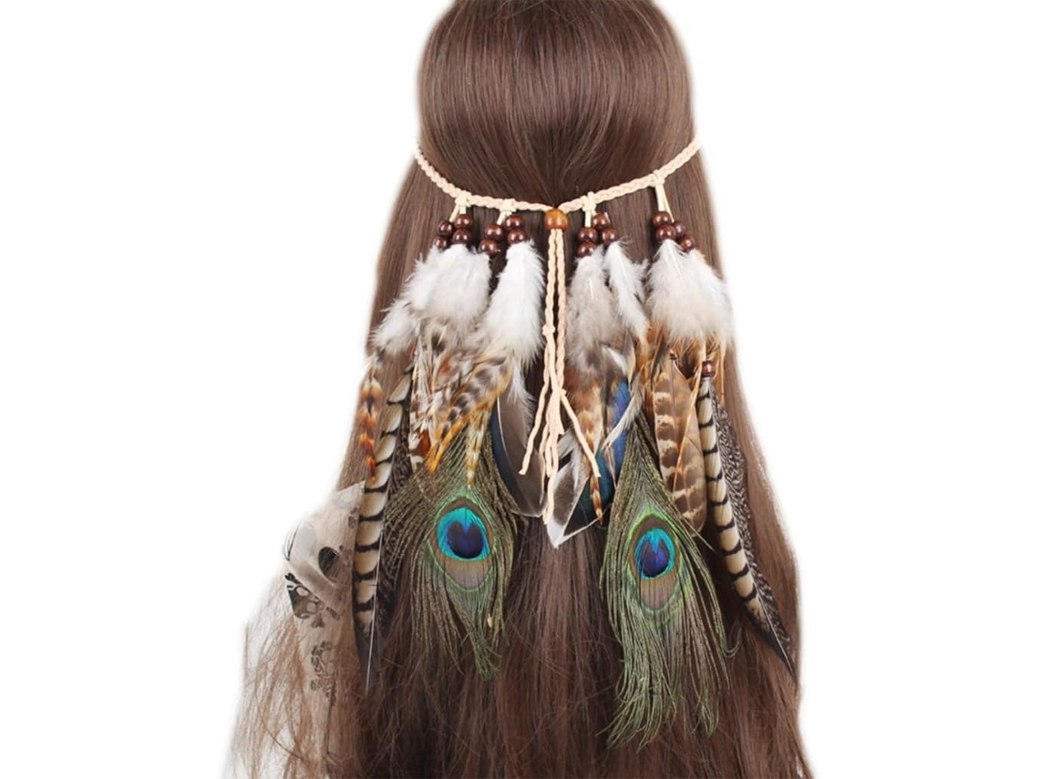 Faixa de Cabelo de Corda Resistente com Contas para Mulheres SFUSHOS