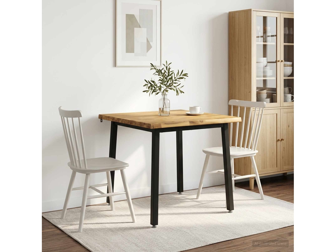Vidaxl 60 X 55 X 75 Cm Madeira Sólida De Acácia Branco E Preto