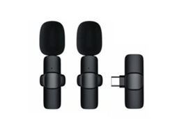 Kit Com 2 Microfones De Lapela Sem Fios Para Gravação Externa Em Sistemas Android, Com Interface Type-c.