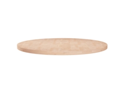 Vidaxl Tampo De Mesa Redondo Ø80x2,5 Cm Carvalho Maciço Não Tratado