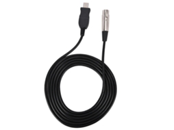 Adaptador De Microfone Xlr Fêmea Para Usb Link Cabo Preto Conexão Mic
