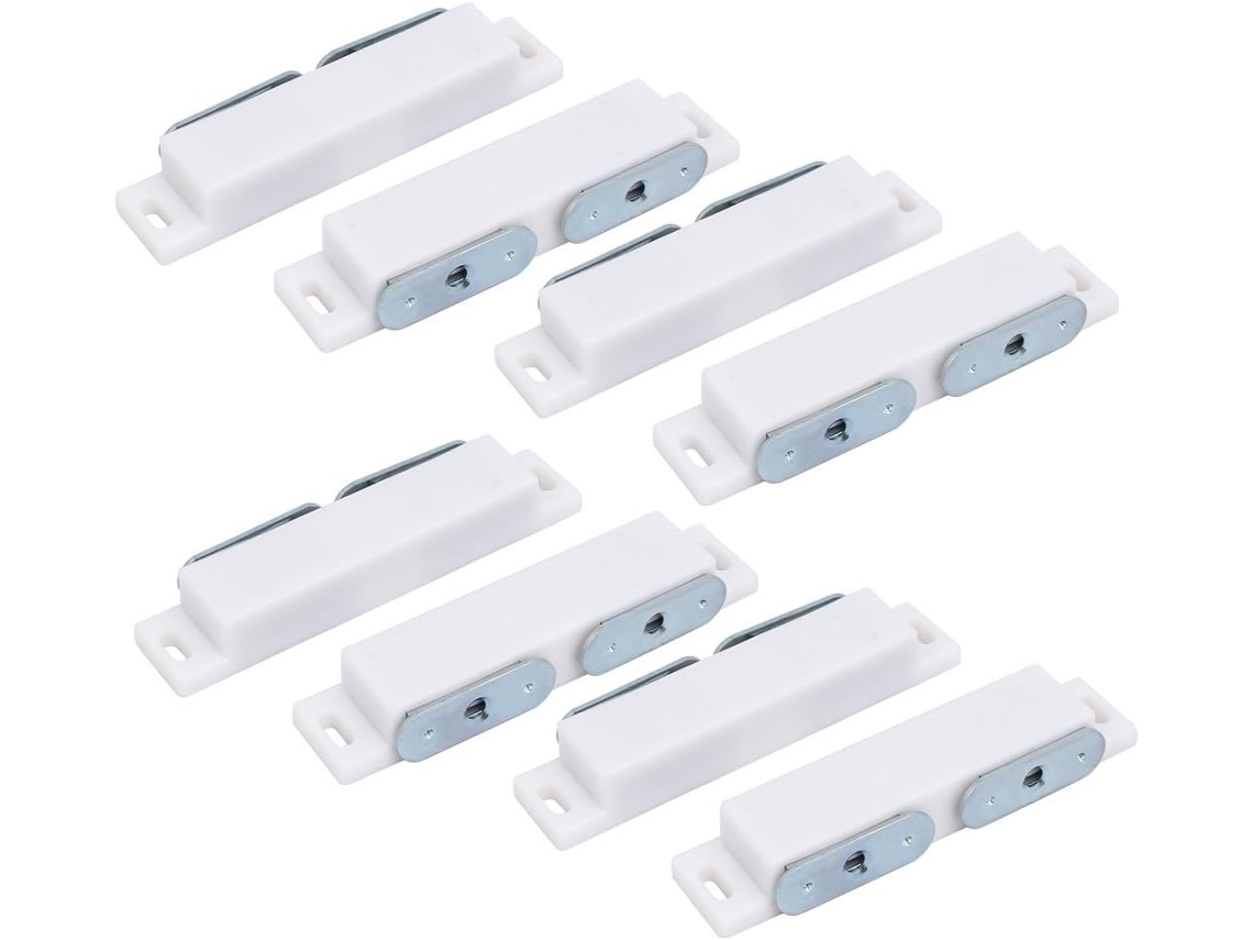 Fecho Magnético Duplo Porta De Guarda Roupa Aexit, Com Revestimento Em Plástico Abs, 96mm De Comprimento, Pacote