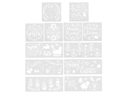 12Pcs Modelo de Desenho com Tema de Páscoa ALLINLESS