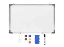 vidaXL Quadro de escrita magnético 60x40 cm aço branco