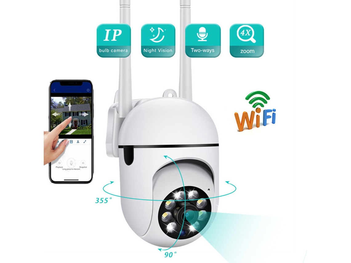 Câmera De Segurança Wifi Externa 360 Graus 2k