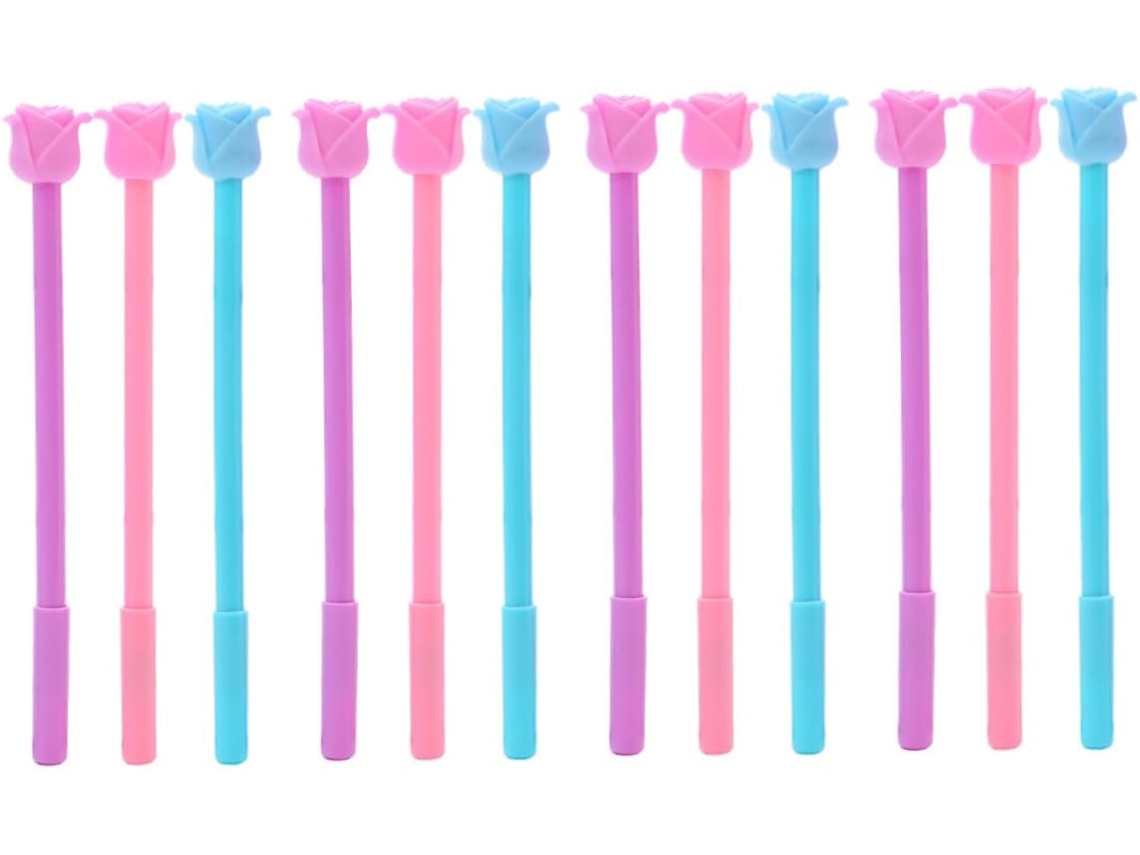 Conjunto De 12 Canetas Gel Plástico Stobok Em Cores Sortidas.