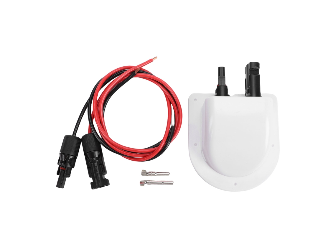 Laxiscreed Caixa Impermeável Em Abs Para Conector Solar Com Dois Furos, Ideal Para Telhados De Trailers