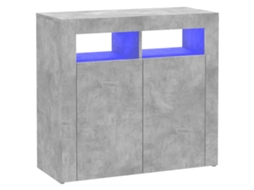 Sideboard, Sideboards Vidaxl Cinzeto Madeira Processada (80 X 35 X 75 Cm)