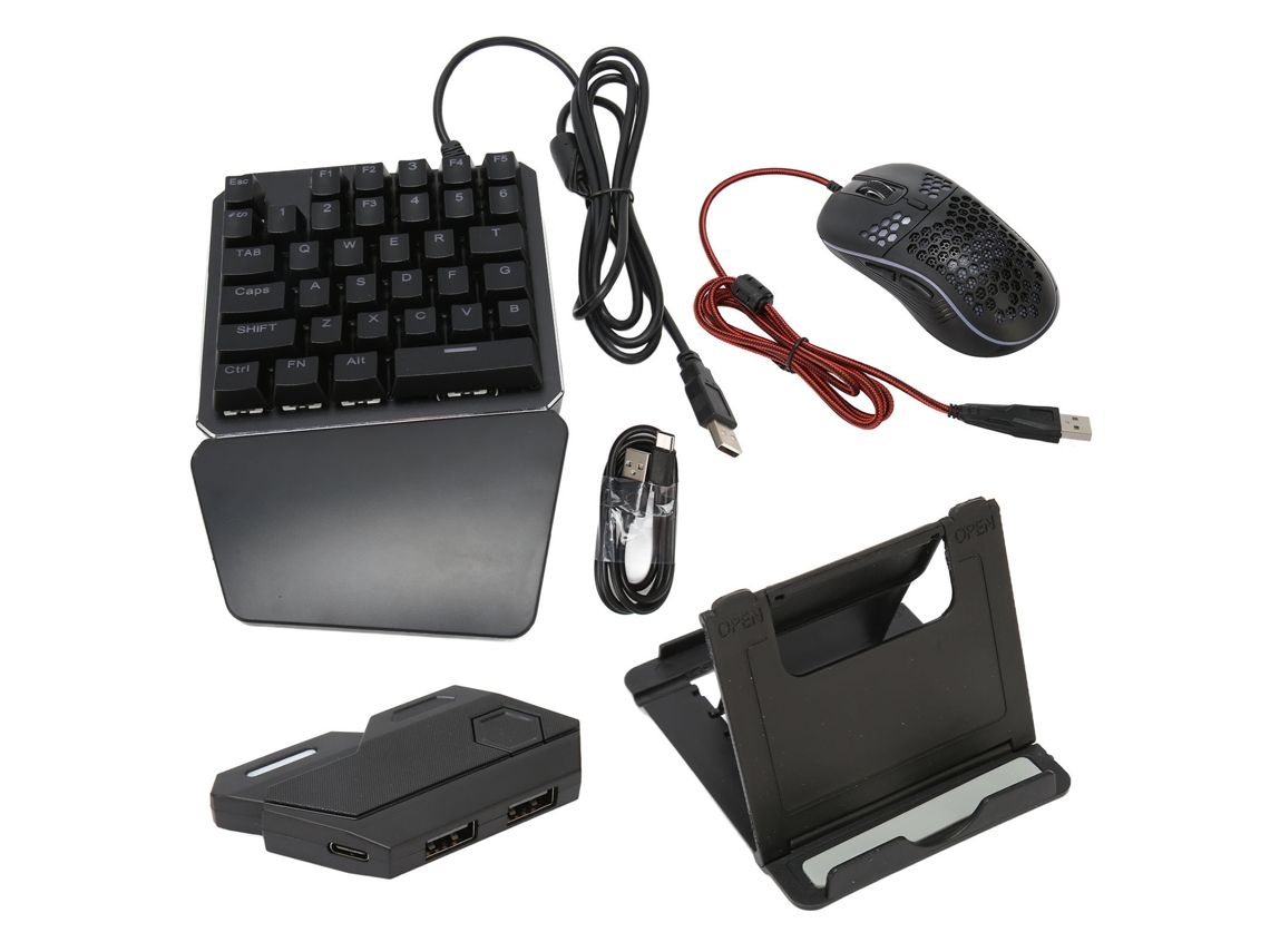 Conjunto de teclado e mouse para jogos móveis EOOCOO (teclado mecânico e mouse compatíveis com conversor)