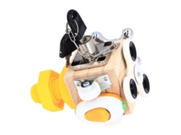 Primerox brinquedo Sensorial Ocupado Montessori Cubo Madeira Treinamento Concentração para Crianças
