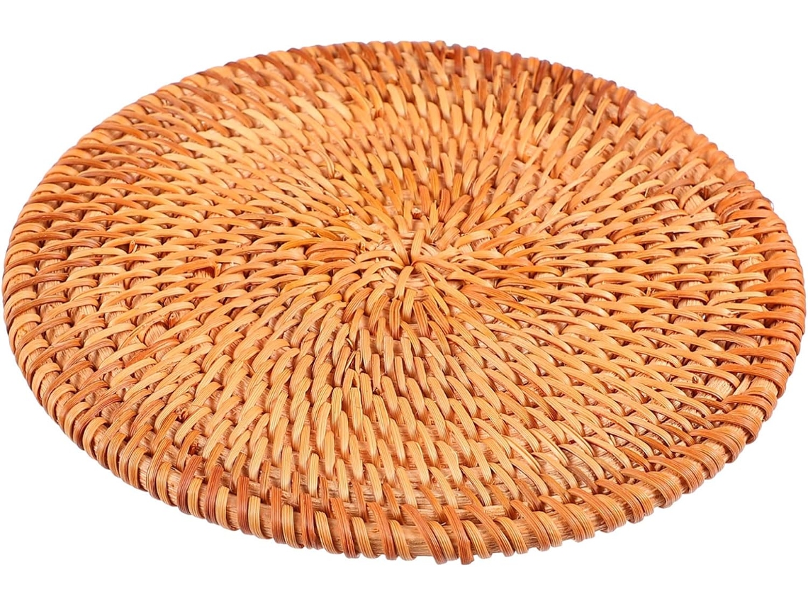 Copo De Madeira Trançada De 13 Cm, Com Isolamento Térmico Para Mesa