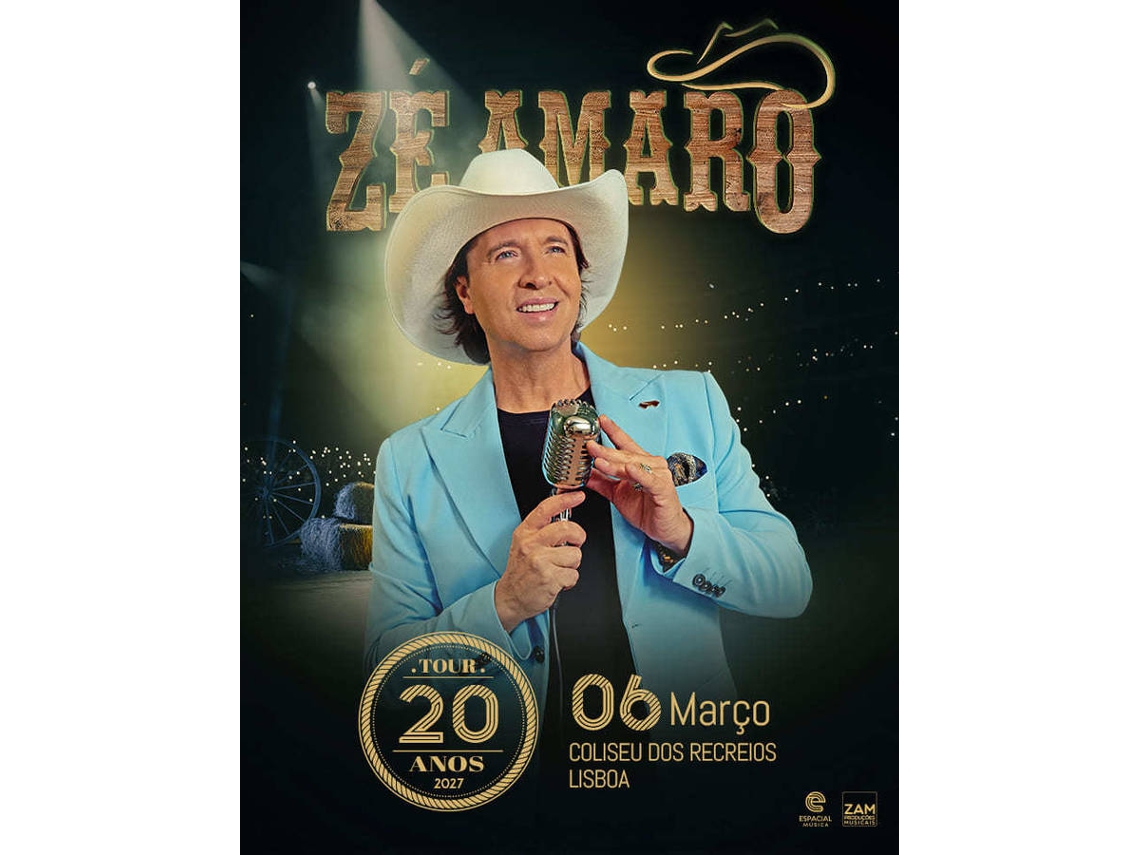 Bilhete ZÉ AMARO 20 ANOS|LISBOA