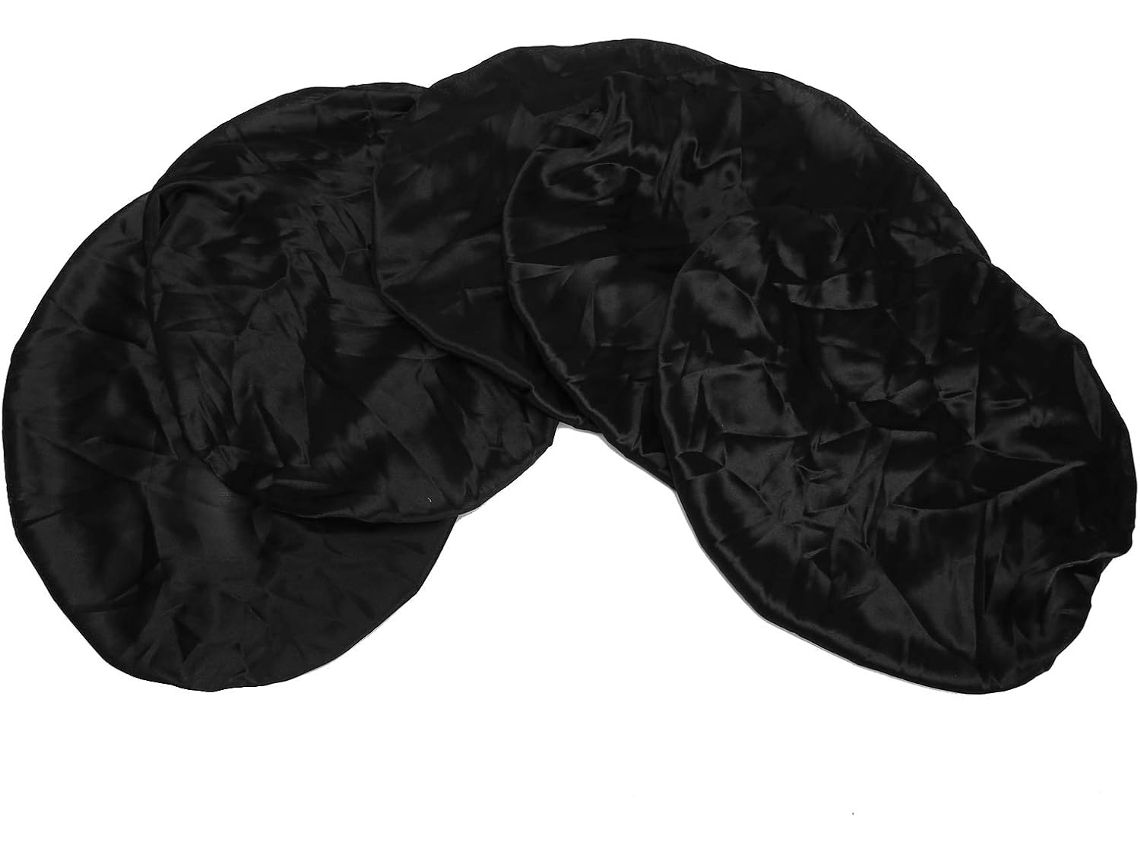 Toucas De Banho Impermeáveis, Conjunto De 5 Unidades, Proteção Profissional Para Salões De Beleza Preto