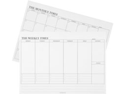 Pacote com 2 Agenda Mensal e Semanal Amosfun em Papel Bege, Caderno Portátil, Unidades, 60 Páginas, Fácil de e