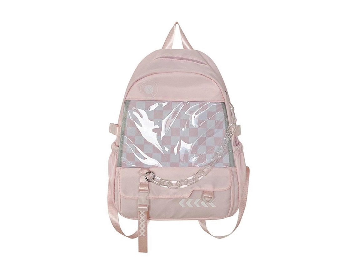 Mochila Escolar Única De Grande Capacidade, Ideal Para Estudantes E Adolescentes, Perfeita Para Levar Seu Laptop No Dia A Dia. Cor Rosa.