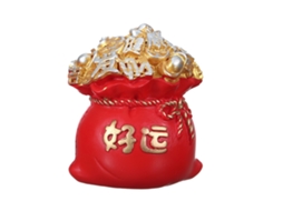Boneco de dragão do Ano Novo com sacola da sorte, decoração de carro estilo chinês LAXISCREED