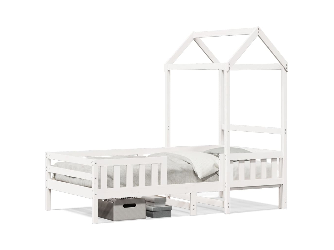 Bed Frame, Bed Frames Vidaxl Branco Madeira De Pinho (80 X 200 Cm)