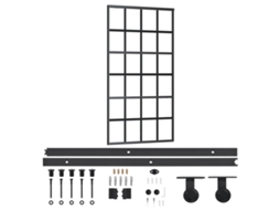 Sliding Door, Sliding Doors Vidaxl Preto Alumínio (102 X 205 Cm (trilho Deslizante De 200 Cm))