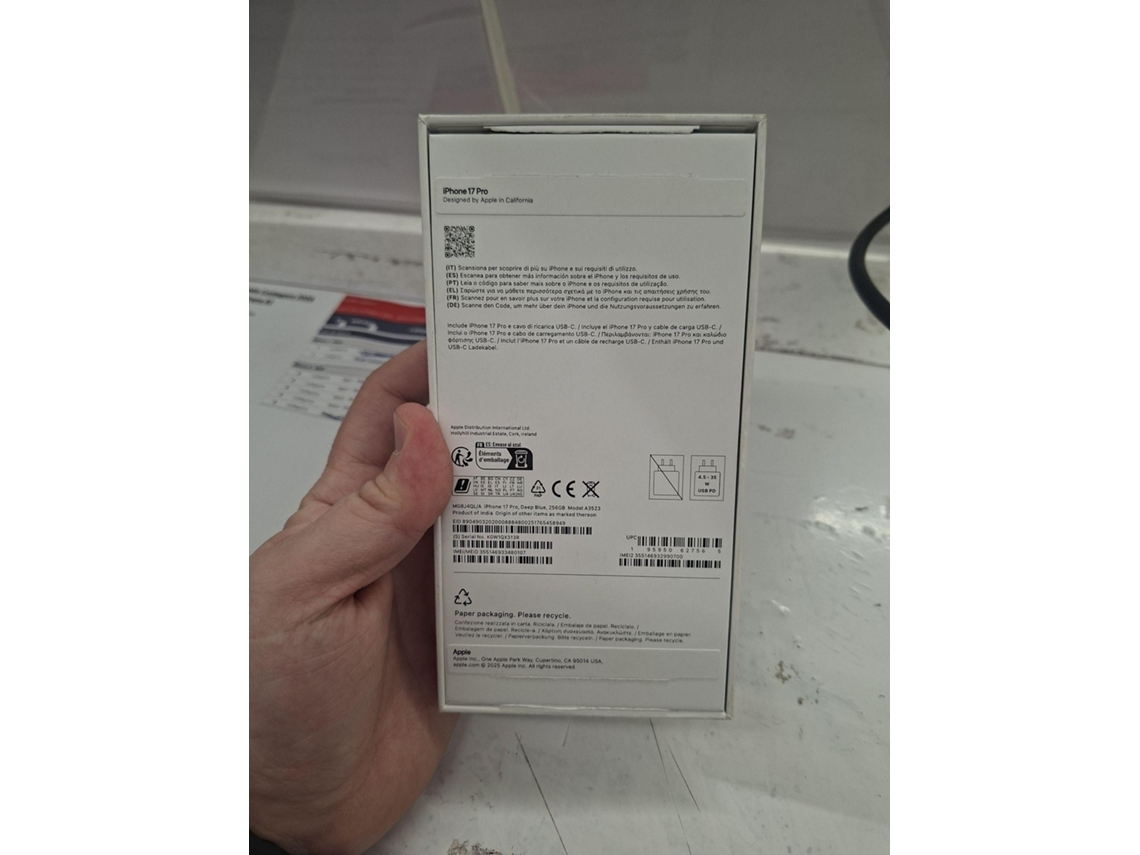 iPhone 17 Pro APPLE (Outlet Caixa Aberta - 6.3'' - 256 GB - Azul escuro)