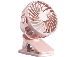 Ventilador Portátil Recarregável Para Painel De Carro Com Duas Cabeças, Ventilador De Clipe Giratório 720° Com Luz